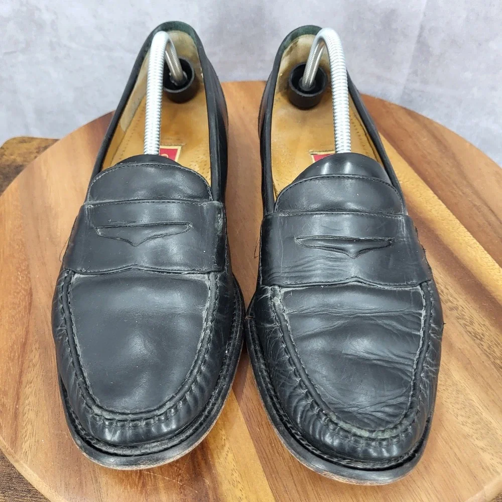 Cole Haan Penny Loafers Mens 11.5 Black Leather Slip‎ On Shoes C02507